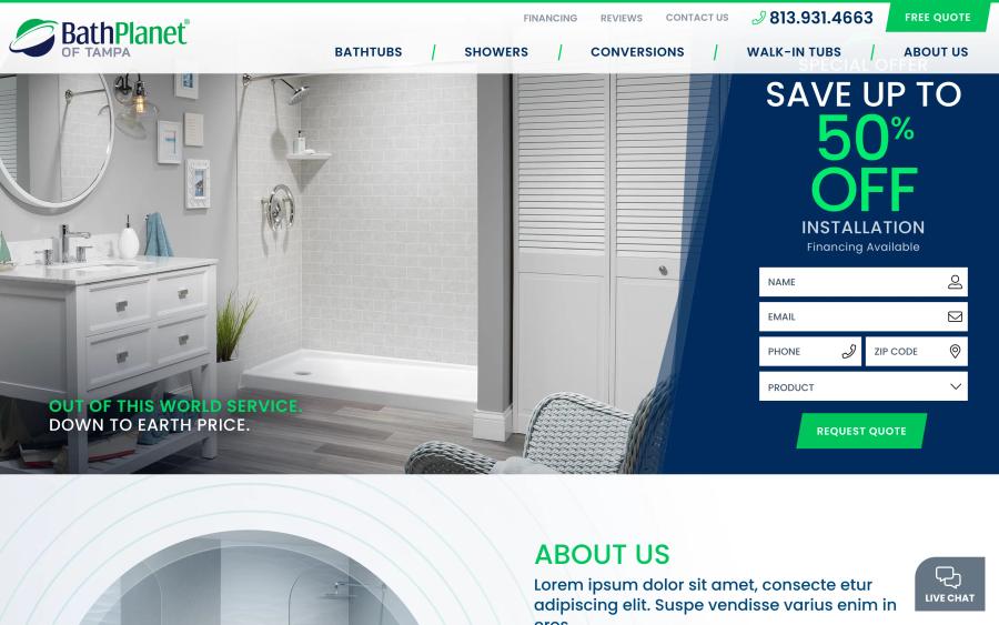 Bath Planet of Tampa home desktop
