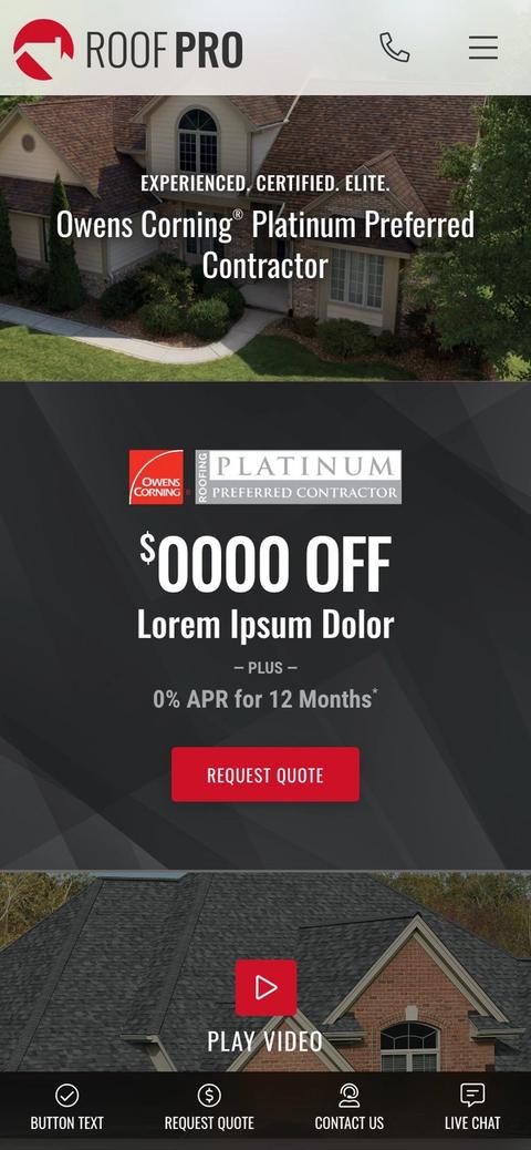 Owens Corning Roofing Templates home mobile