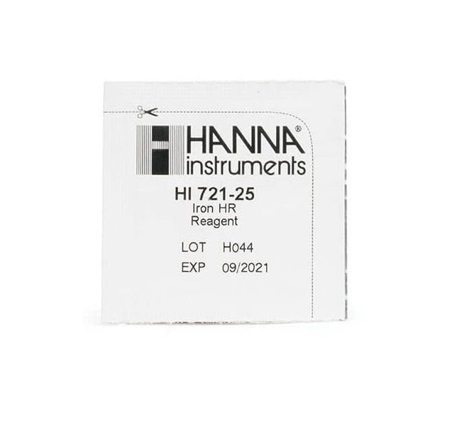 HI721-25   Reactivos de hierro de intervalo alto (25 pruebas)