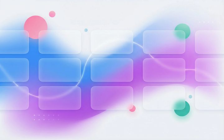 Abstract illustration representing structured interview frameworks with organized geometric patterns