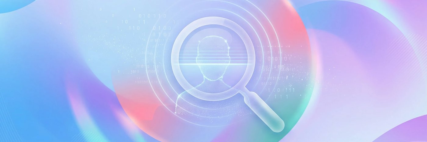 Abstract illustration of AI detection scanning in a hiring context