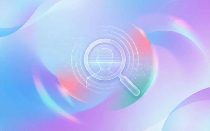 Abstract illustration of AI detection scanning in a hiring context