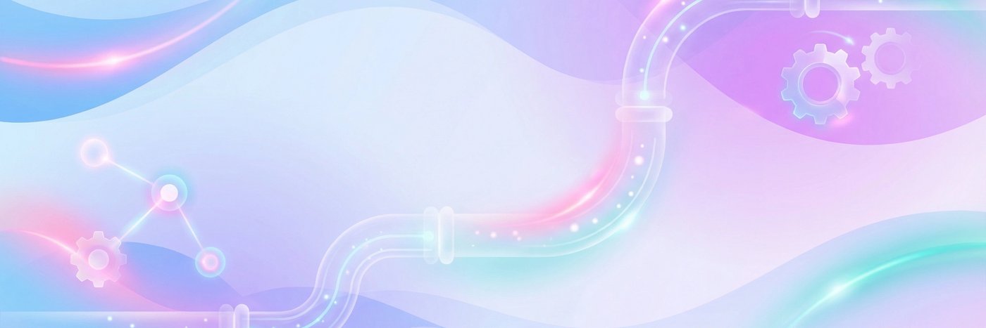 Abstract illustration of interconnected workflow nodes and automation paths in blue and purple gradients representing recruitment automation