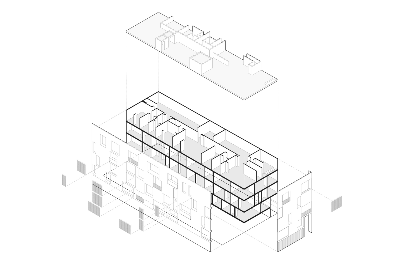 Edificio EHF — Isométrico análisis