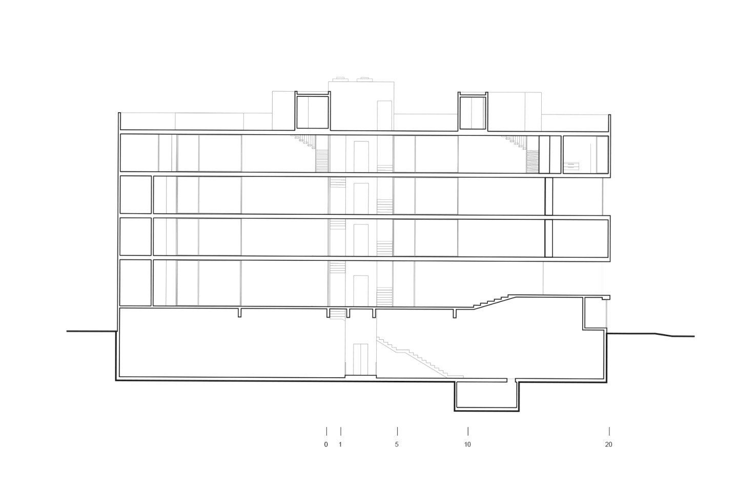 Edificio EHF — Corte