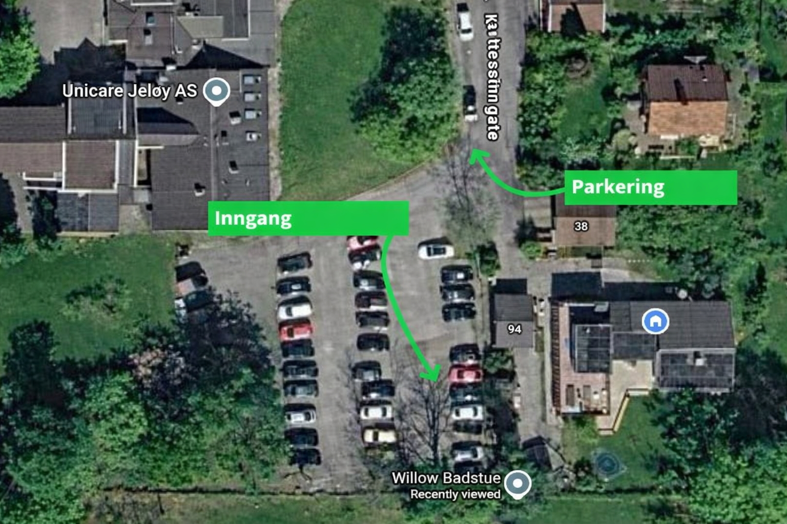 Inngang / Parkering