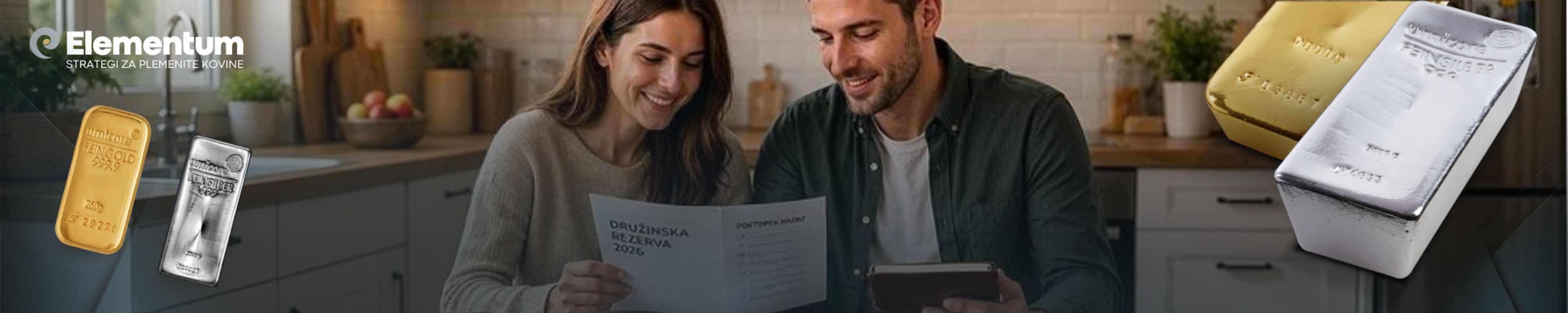 Par načrtuje družinsko finančno rezervo z zlatom in srebrom kot delom dolgoročnega varčevanja in zaščite premoženja.