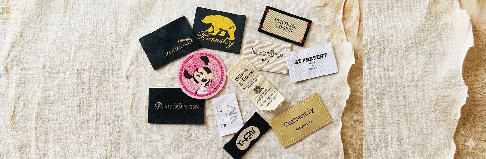 Premium custom clothing labels including woven and printed labels for apparel brands