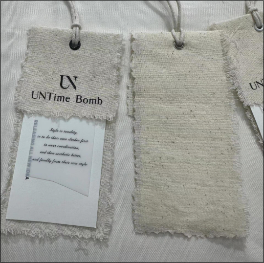 Custom woven tag sample