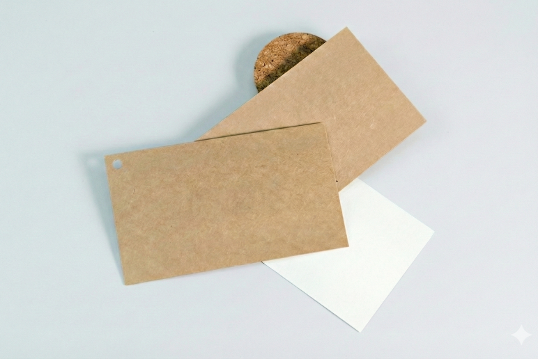 Coated art paper custom hang tag with vibrant printing