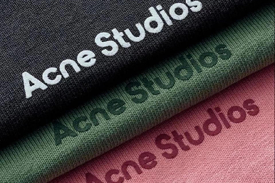 High-contrast and tone-on-tone printed logos on black, green and pink fabric pouch materials