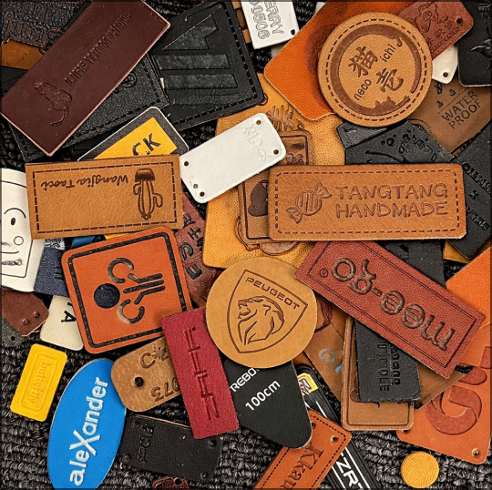 Foil Stamped Leather Labels
