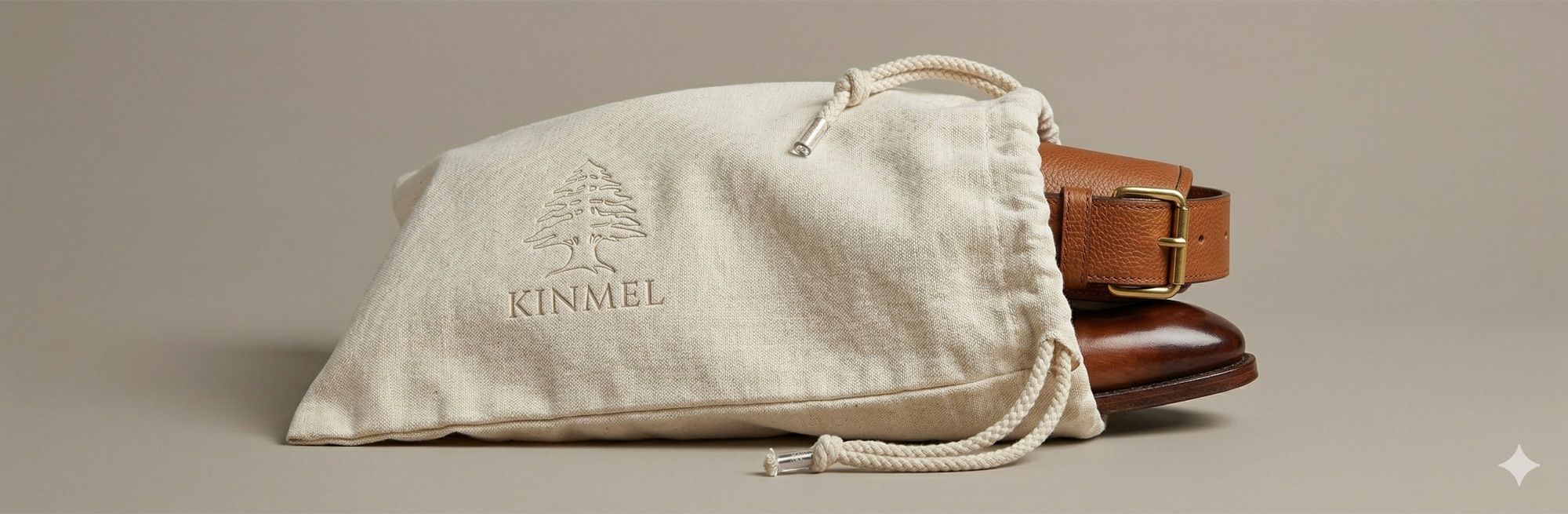 Custom cotton drawstring dust bag for leather accessories