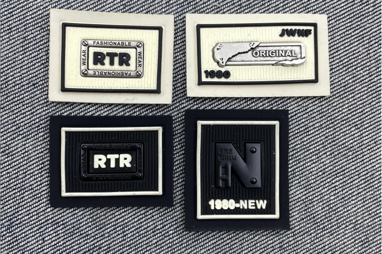 Cartoon woven label material samples