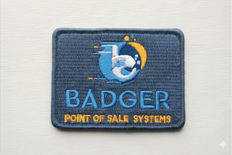 Embroidered badge patch sample