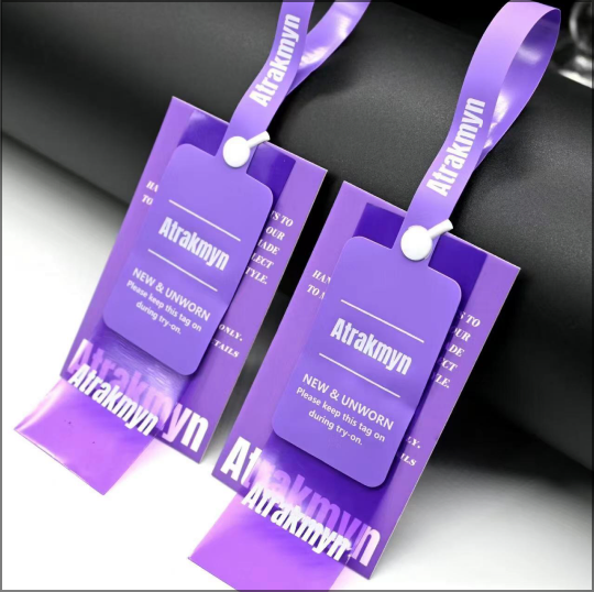 Frosted plastic tag sample