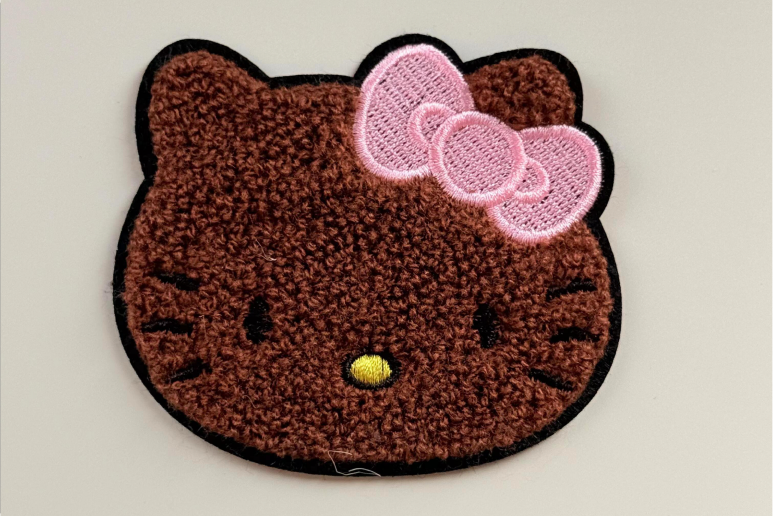 Chenille character patch sample
