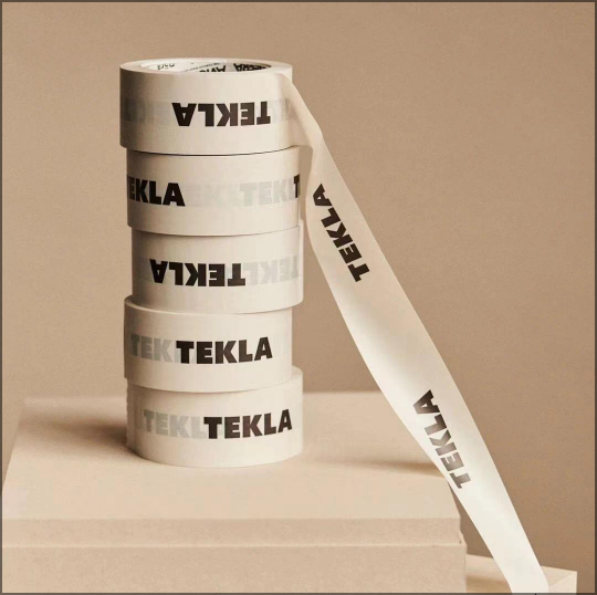 Custom tape for apparel and clothing packaging