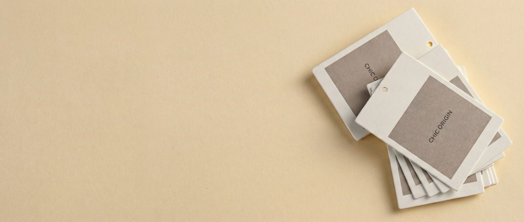 Custom paper hang tags for apparel, clothing, and fashion brands