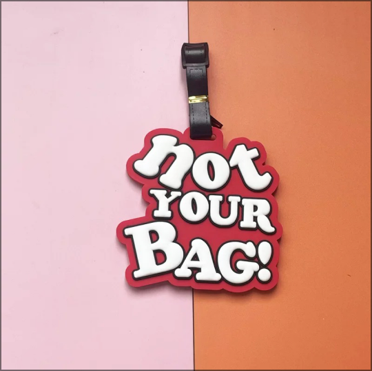 Custom rubber tag detail