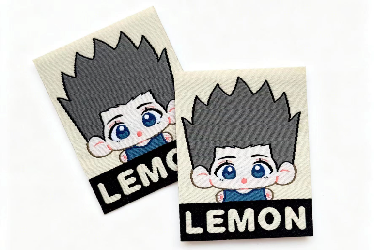 Colorful printed label material samples