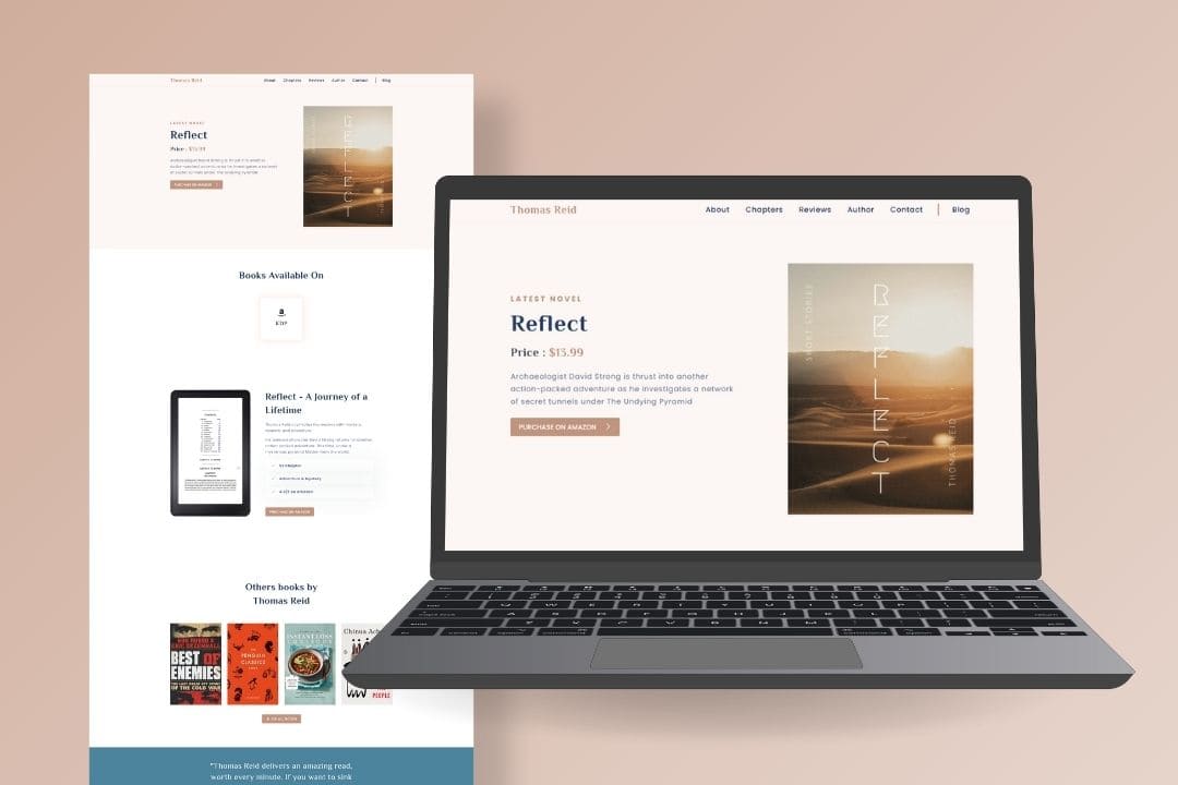 Screenshot of the website Author Landing Page v2