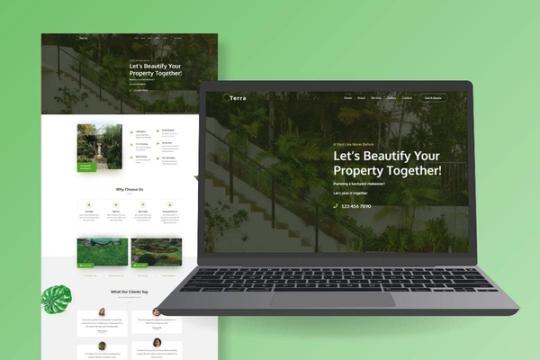 Screenshot of the website Terra Landscaping