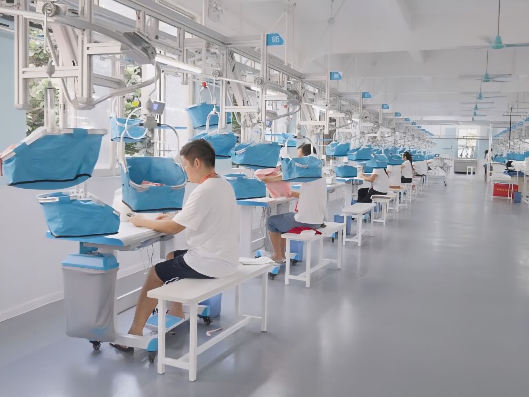 Scene inside a factory