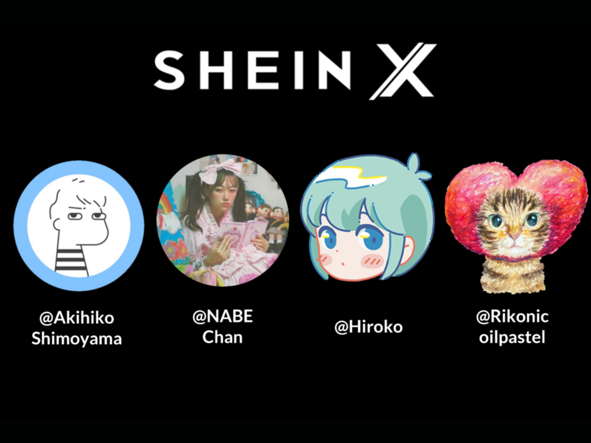 Artist avatars for SHEIN X