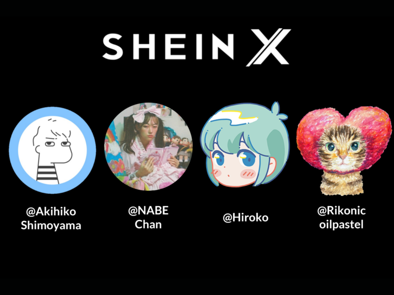 Artist avatars for SHEIN X