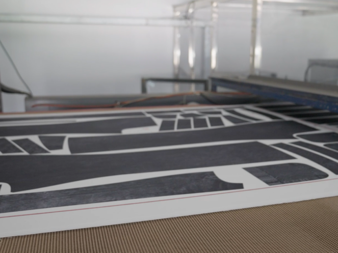 Process of cool transfer denim printing