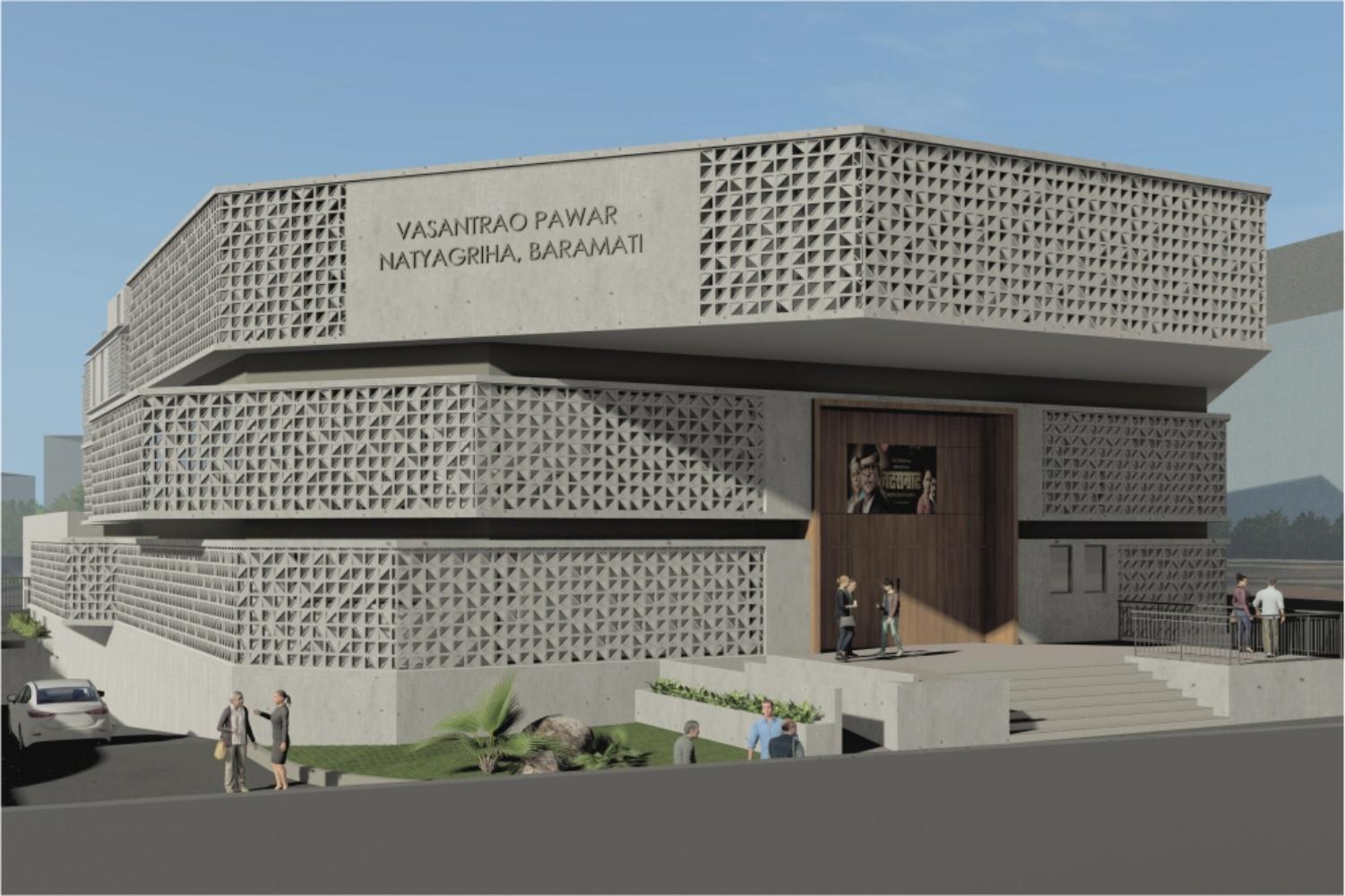 Vasantrao Pawar Natyagruha, Baramati, project view 4