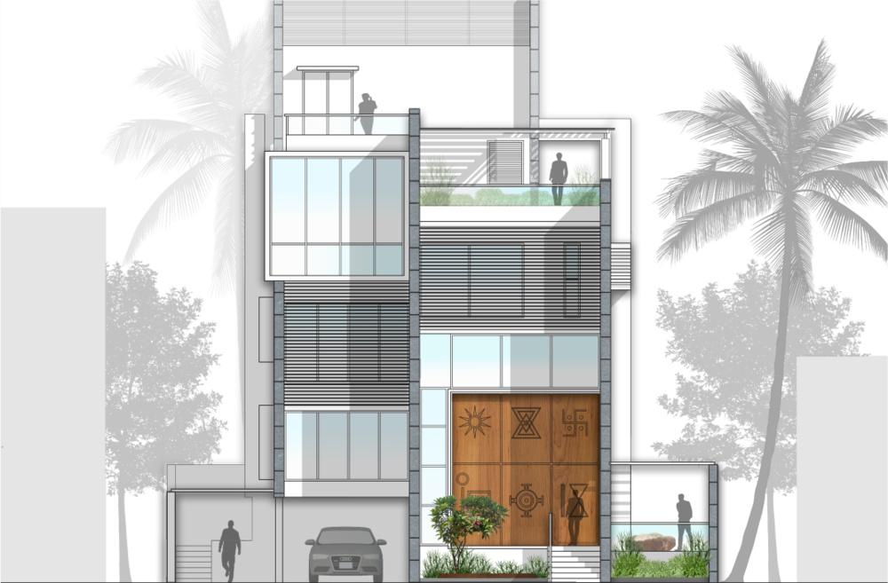 Stepped House, drawing 1