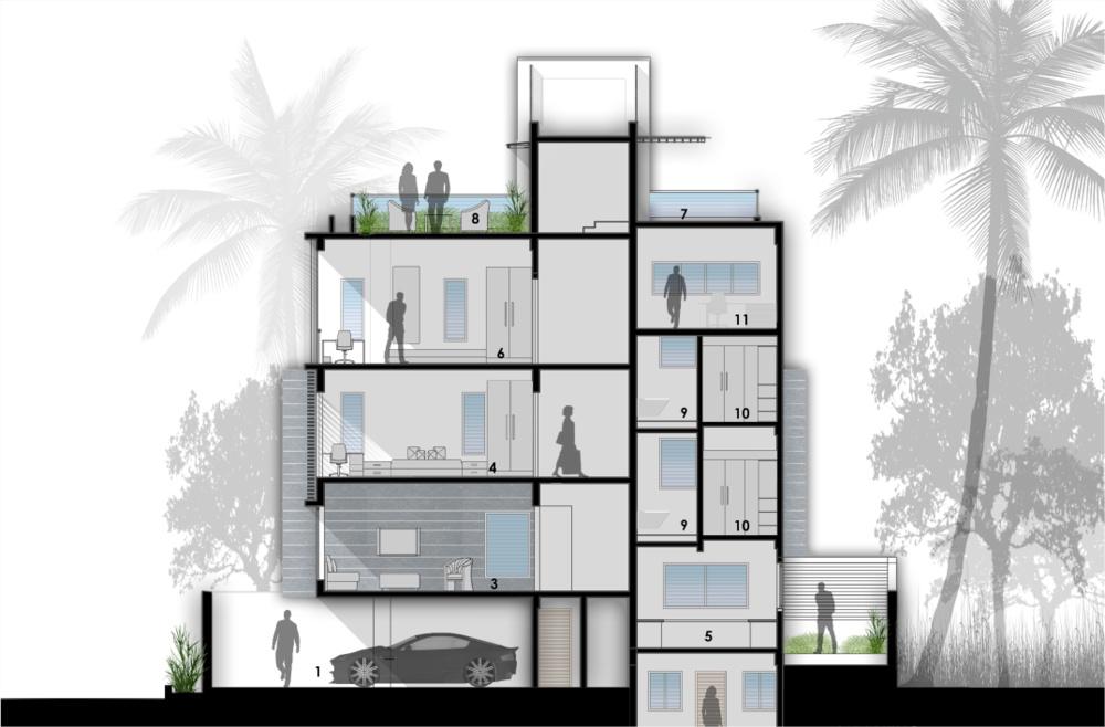 Stepped House, drawing 2