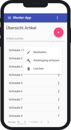 Werder-App Preview Artikel Modul