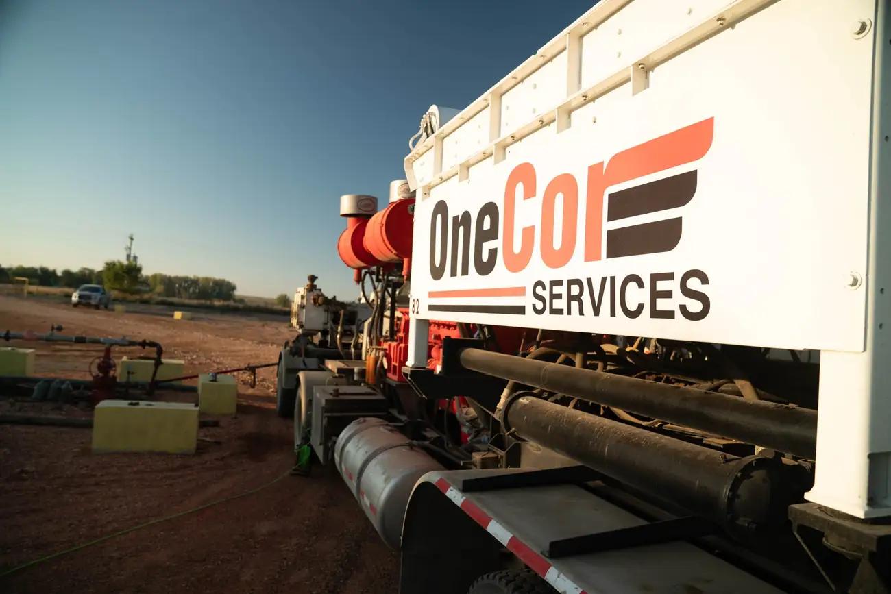 OneCor Services pump unit on location