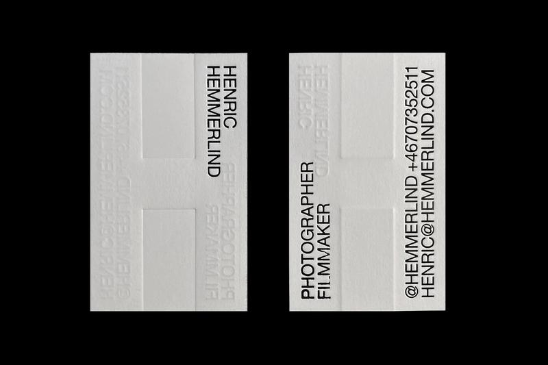 H Business Cards for Henric Hemmerlind