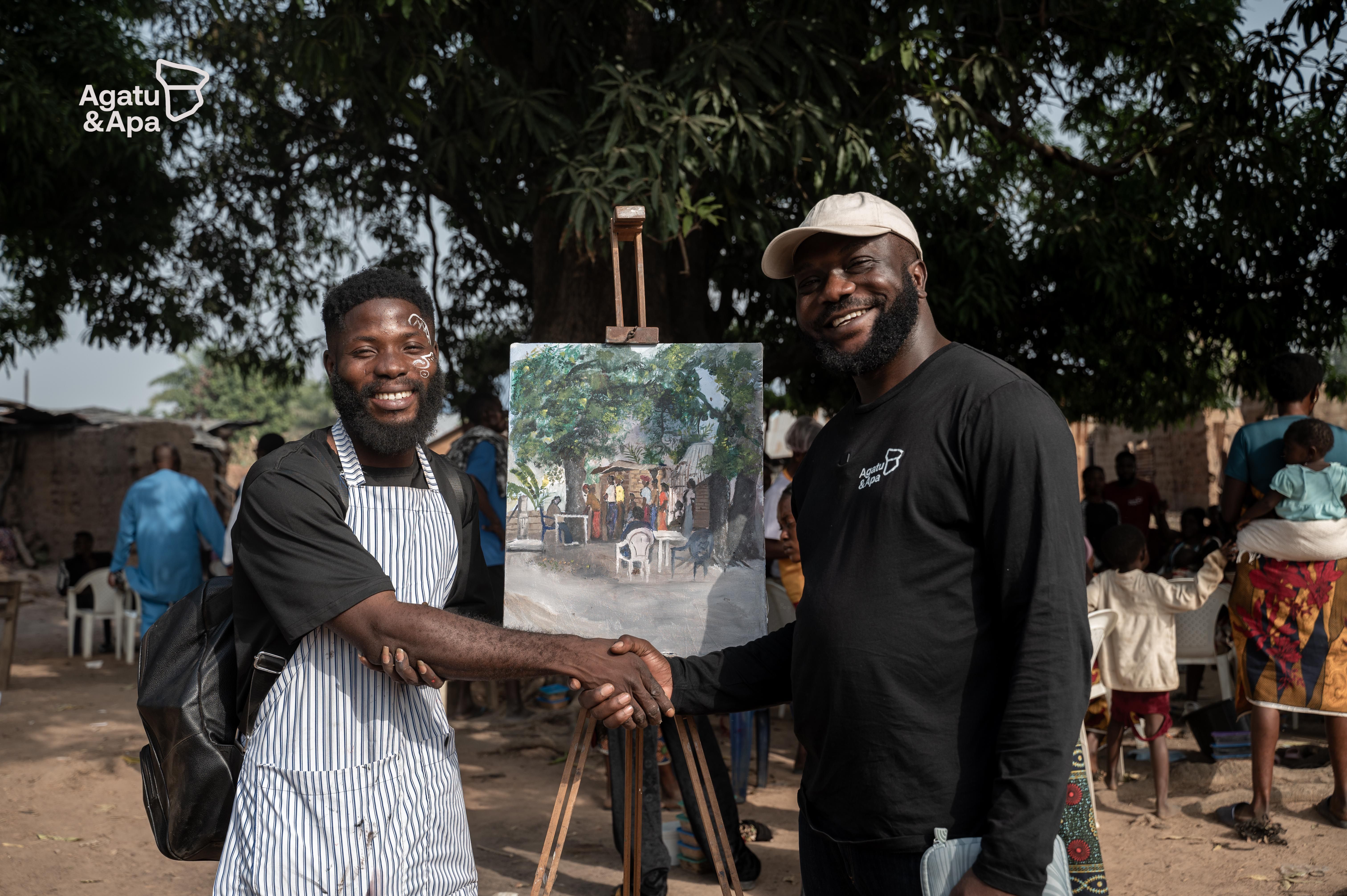 A handshake that signifies mutual respect and a shared vision for a vibrant, creative future.
