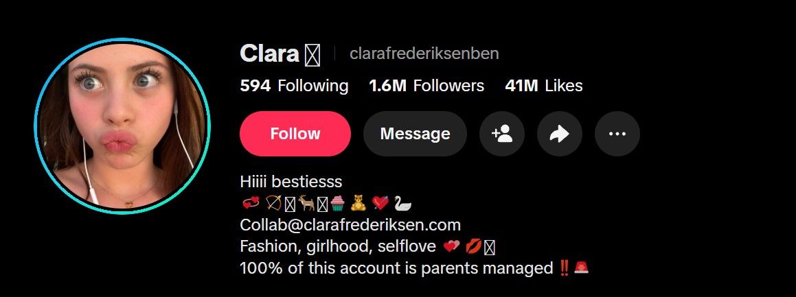 Clara's Profile Page