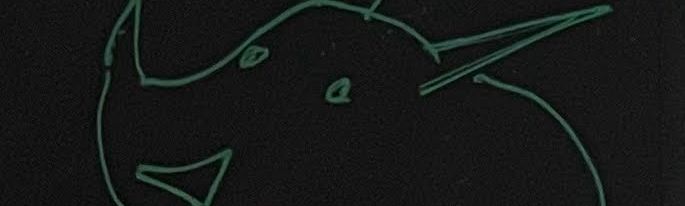 A poorly drawn green on black rendition of the Devil's Cherry Rinocerose.