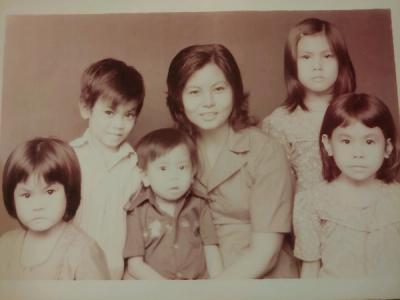 Me and my family in Vietnam in 1980. My father had already left to America at this point.