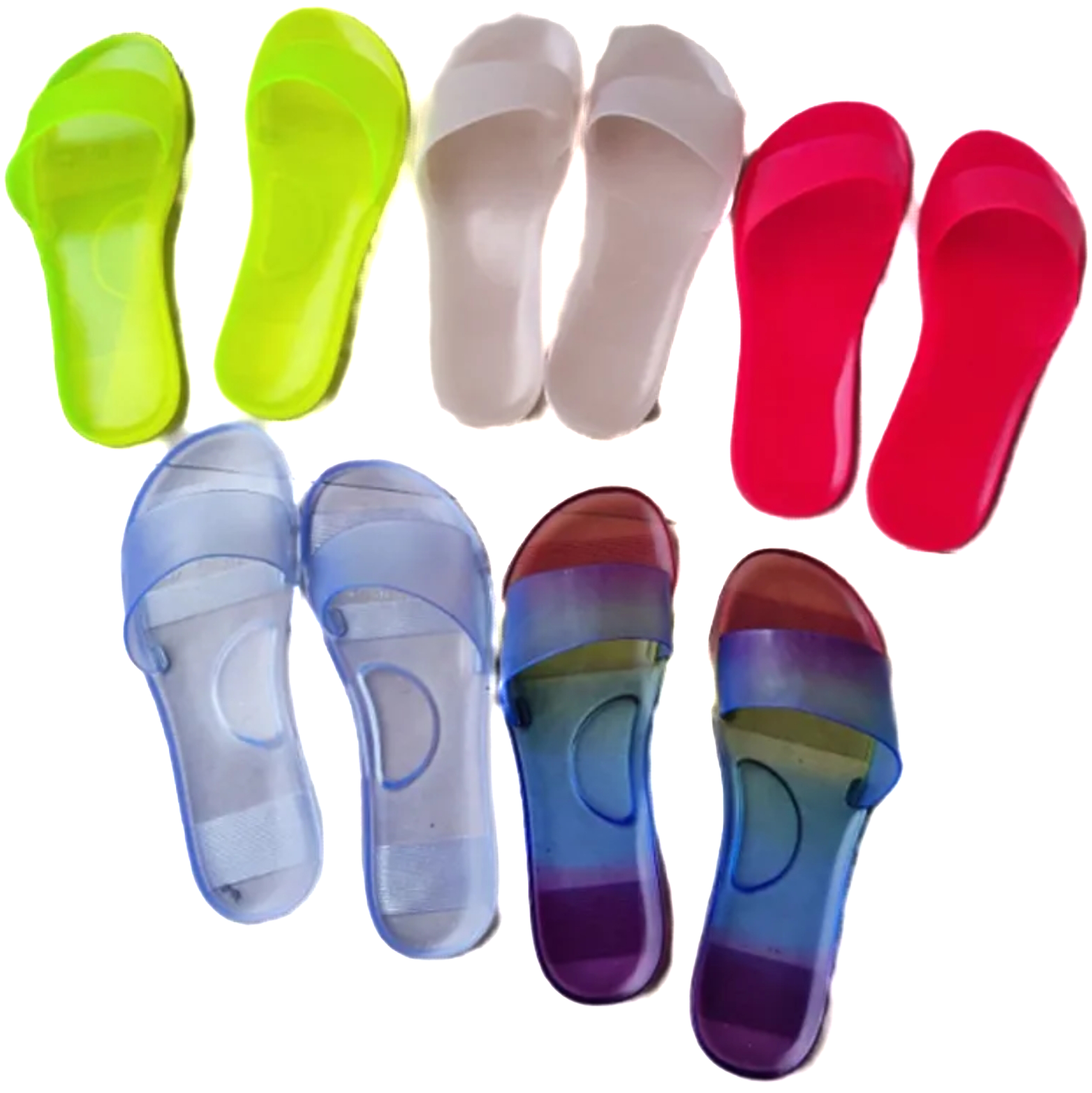 Women jelly Fashionable Slippers Flat 