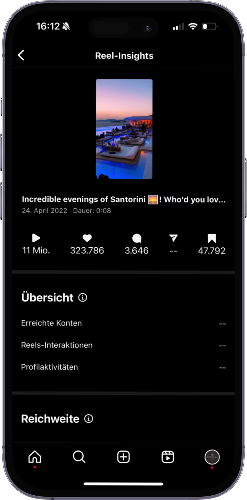 Instagram-Statistik: virale Beiträge und Views
