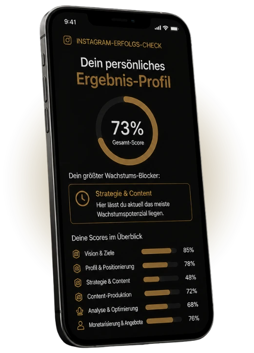 Instagram Erfolgs-Check auf einem iPhone