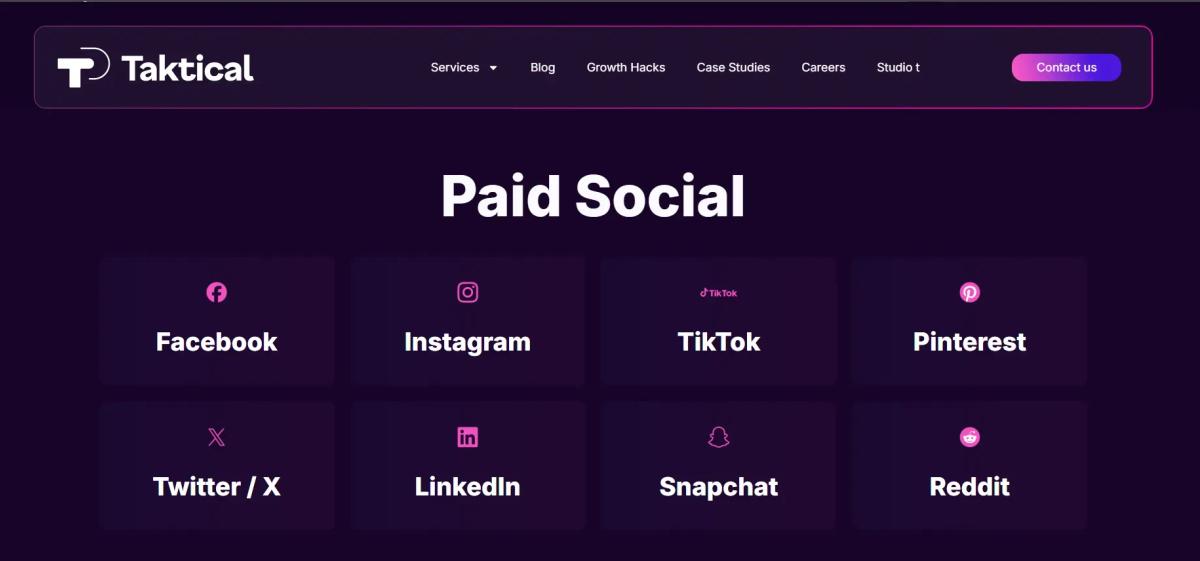 Paid Social Agency in New York - Taktical Digital