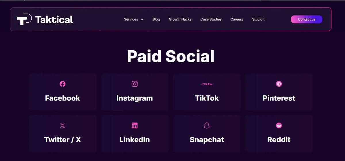 Paid Social Agency in New York - Taktical Digital