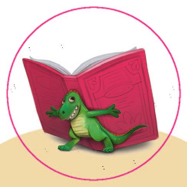 Little Dino holding Book