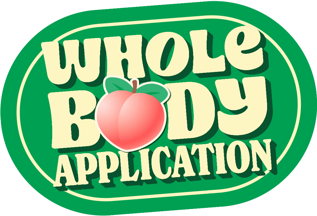 Sticker that says Whole Body Application