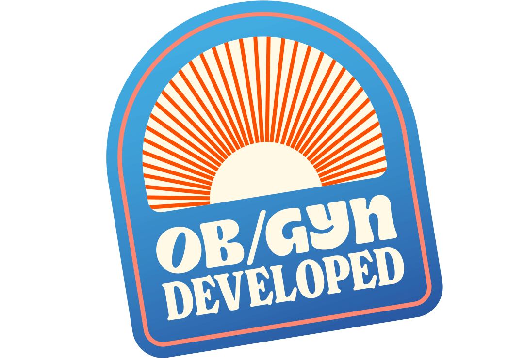 Sticker that says OB/GYN Developed