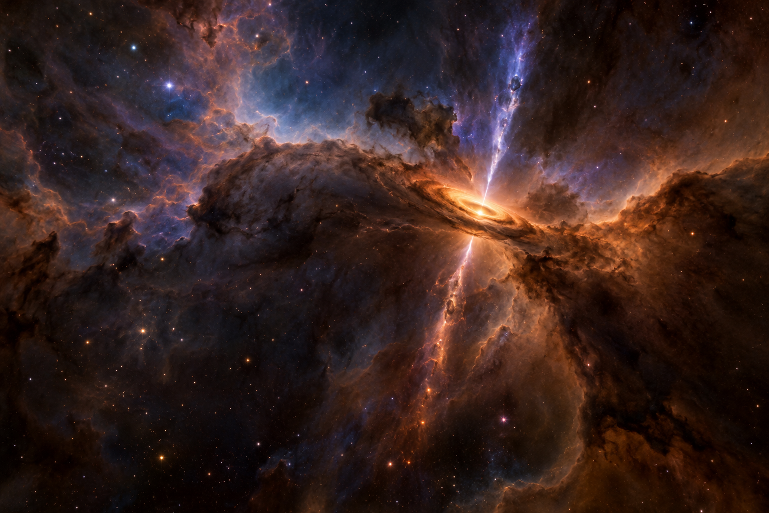 A Protostar Emerging from a Molecular Cloud